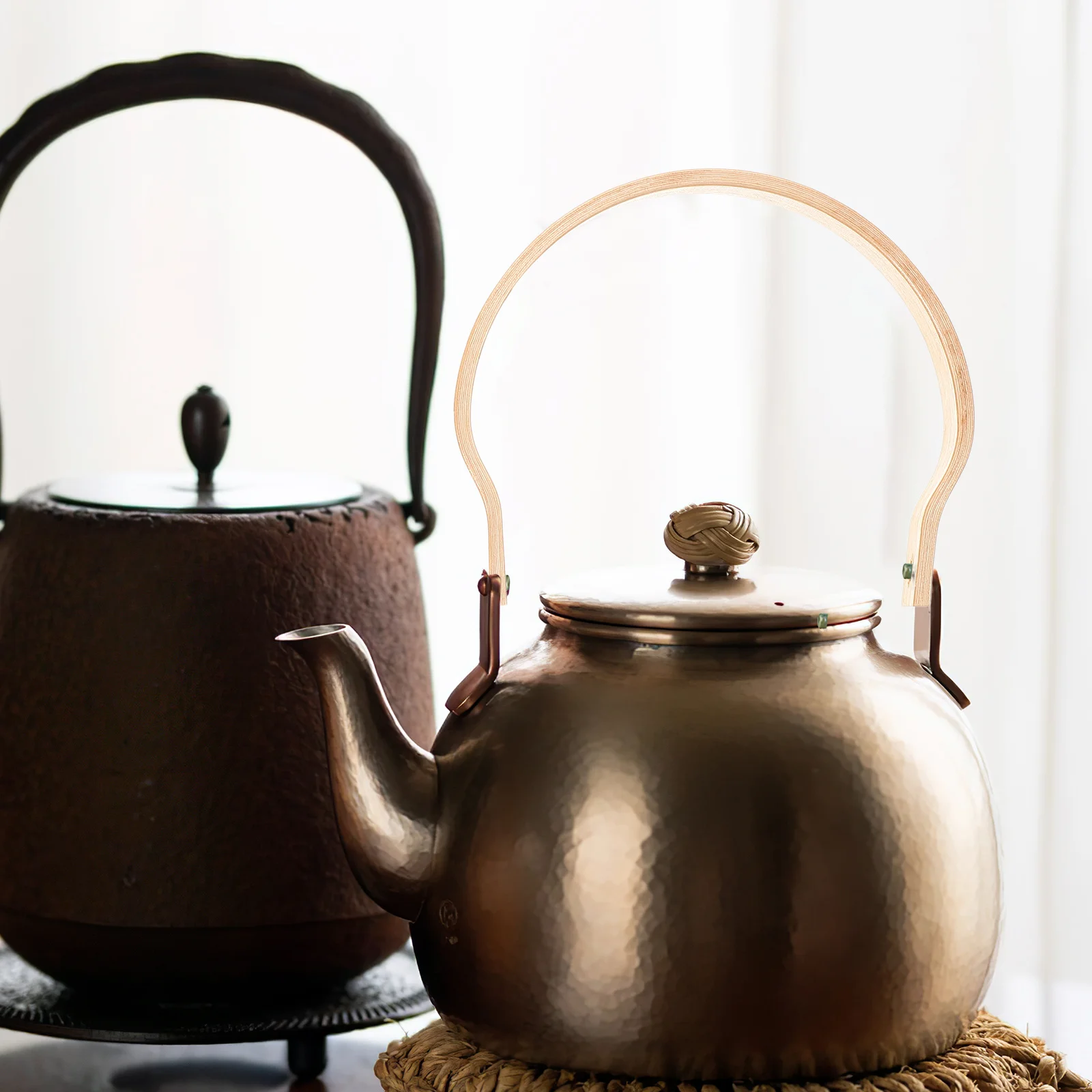 

Teapot Bamboo Grip Aesthetic Functional Arch Design Fits Teapots Kettles Small Pots Long Lasting Smooth Surface