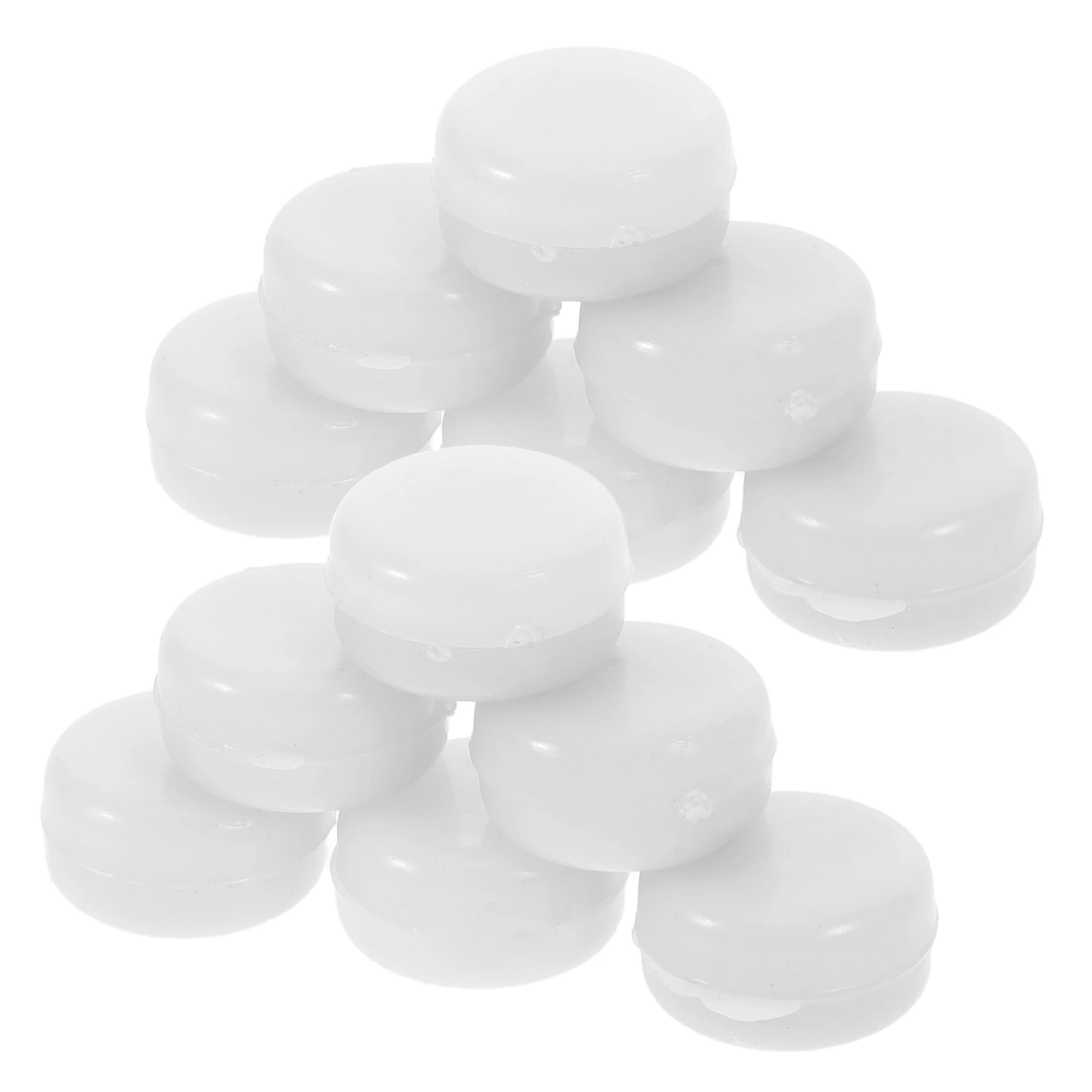 아기용 흰색 평평한 딸랑이 공 소음기 교체용 인형 부품 20개 DIY 스퀴커 수리 유아용 딸랑이