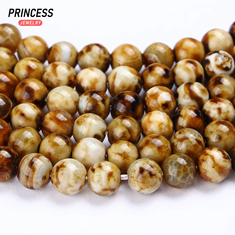 

A+ Natural Fiery Agate Onyx 8mm Loose Stone Beads for Jewelry Making Wholesale DIY Accessories