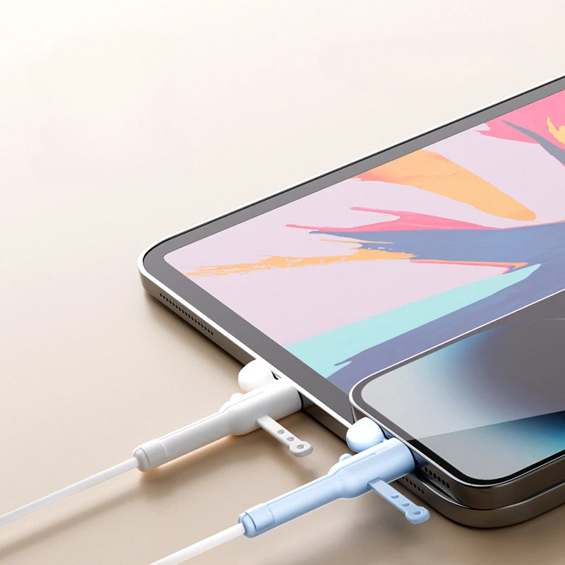 لينة سيليكون شاحن كابل اللفاف حامي USB نوع C المضادة للكسر واقية كم ل Xiaomi هواوي ممن لهم VIVO غطاء خط البيانات #4