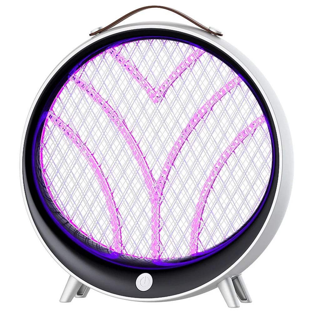 Rechargeable UV Flying Catcher Lamp Featuring Electric Shock Grid for Indoor Outdoor Dual Mode Control Operation