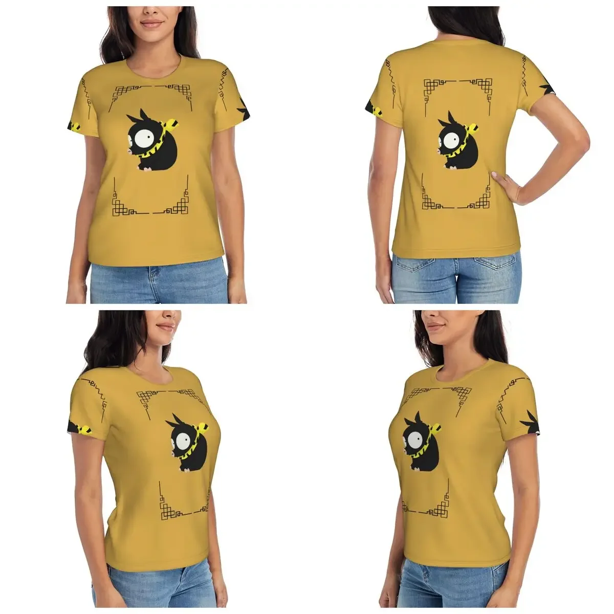 Kanji Ranma Anime Manga T-Shirt for Women Round Neck Streetwear T Shirts Women's Tees Short Summer Clothes Tops