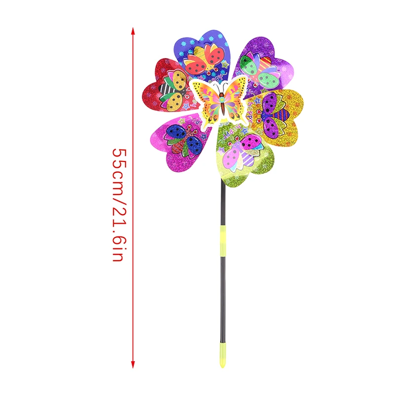 1Pc Colorful Sequin Windmill Cartoon Animal 3D Pinwheel Home Garden Decoration Wind Spinner Whirligig Yard Decor Outdoor Kid Toy - view 6