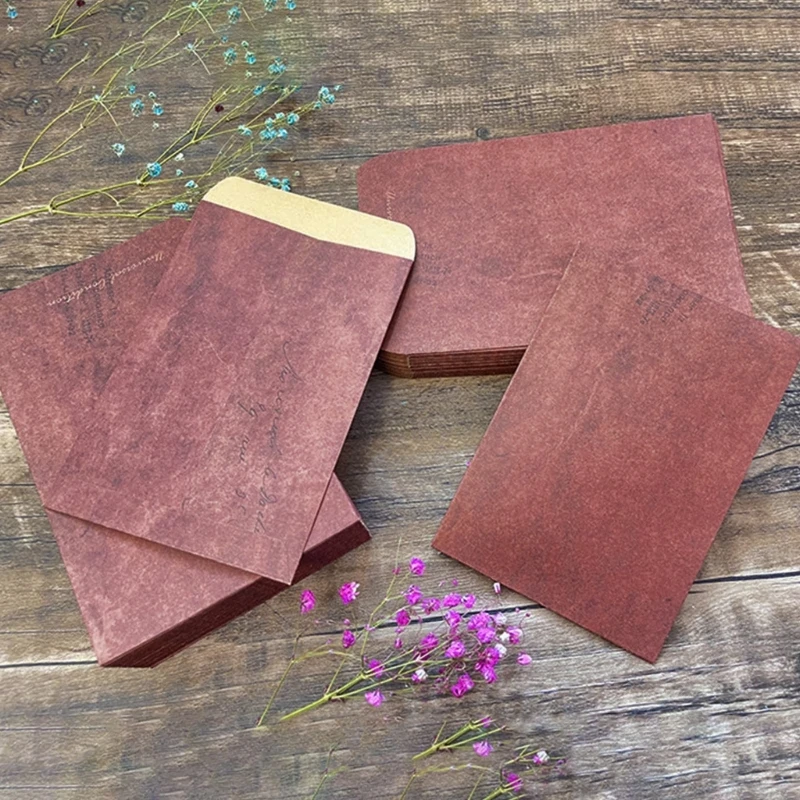 100x/Set Antique Envelopes Krafts Paper Envelopes Aged Blank Envelopes for Party Invitations Home Stationery Supplies