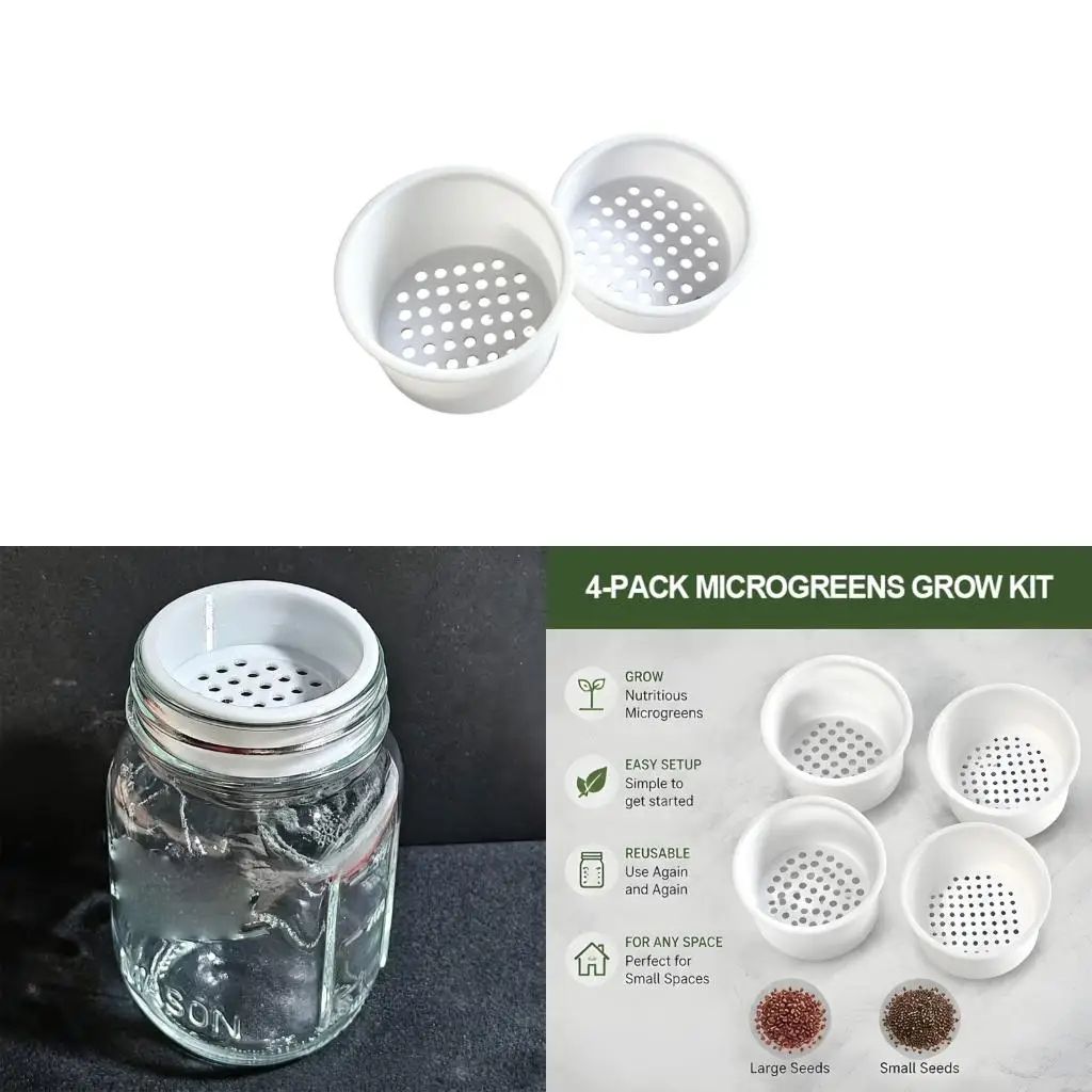  4 Pieces Small Hydroponic Container Tray For Kitchen Counter Herb germinate Garden