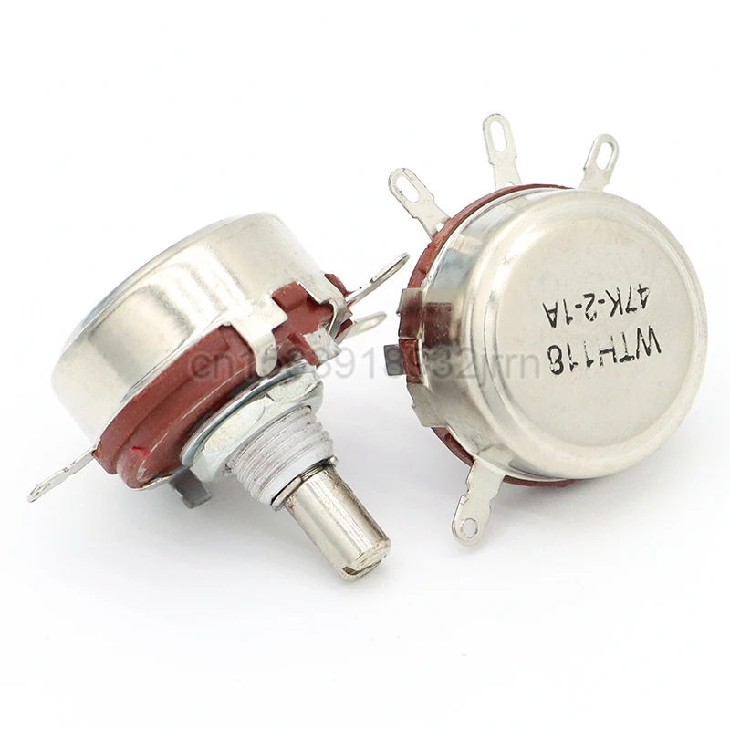 WTH118-1A 2W 1K 2.2K 4.7K 10K 22K 47K 100K 470K 1M Potentiometer New Authentic Variable Resistor VR Resistance 100K Ohm WTH(118)