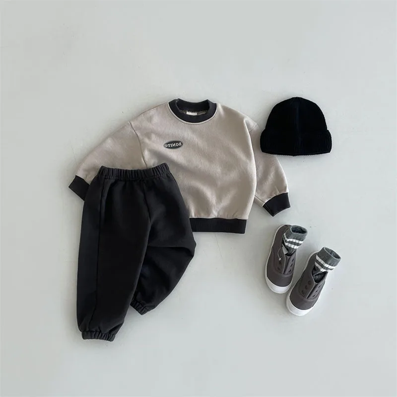 2024 Korea Style Baby\'s Sets Spring Autumn Soft Cotton Baby Clothing Set Casual Baby Girl Toddler Boys Clothes Suit