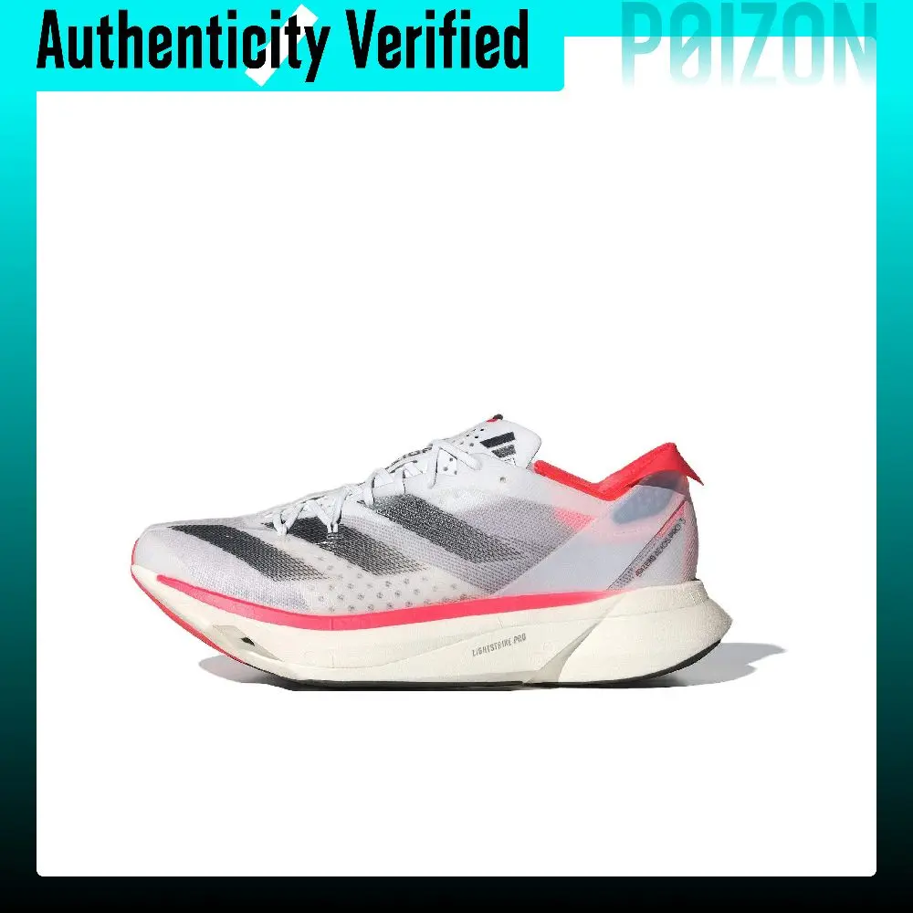 Adidas Adizero Adios Pro 3 Running Shoes Unisex Low-top White/Red/Black IE1053