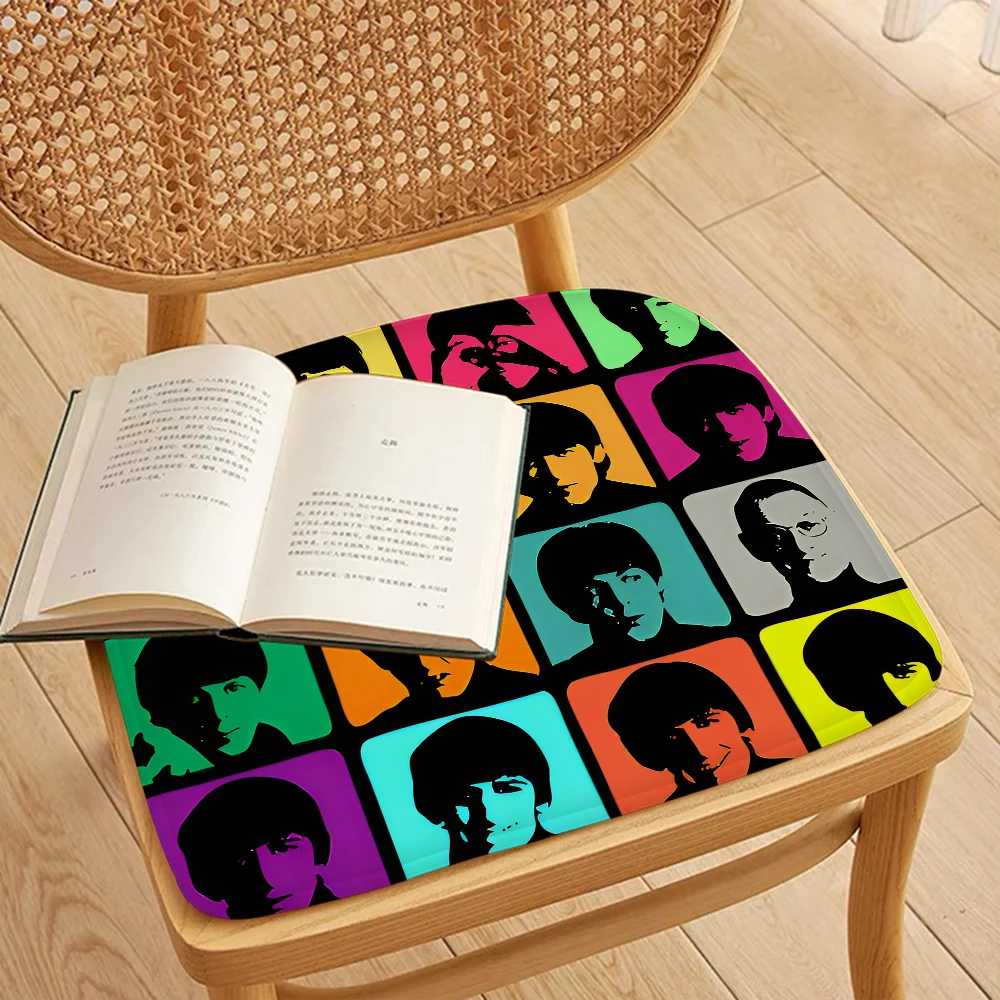 T-The-B-Beatles Rock Band Tie Rope Dining Chair Cushion Circular Decoration Seat For Office Desk Cushions Home Decor