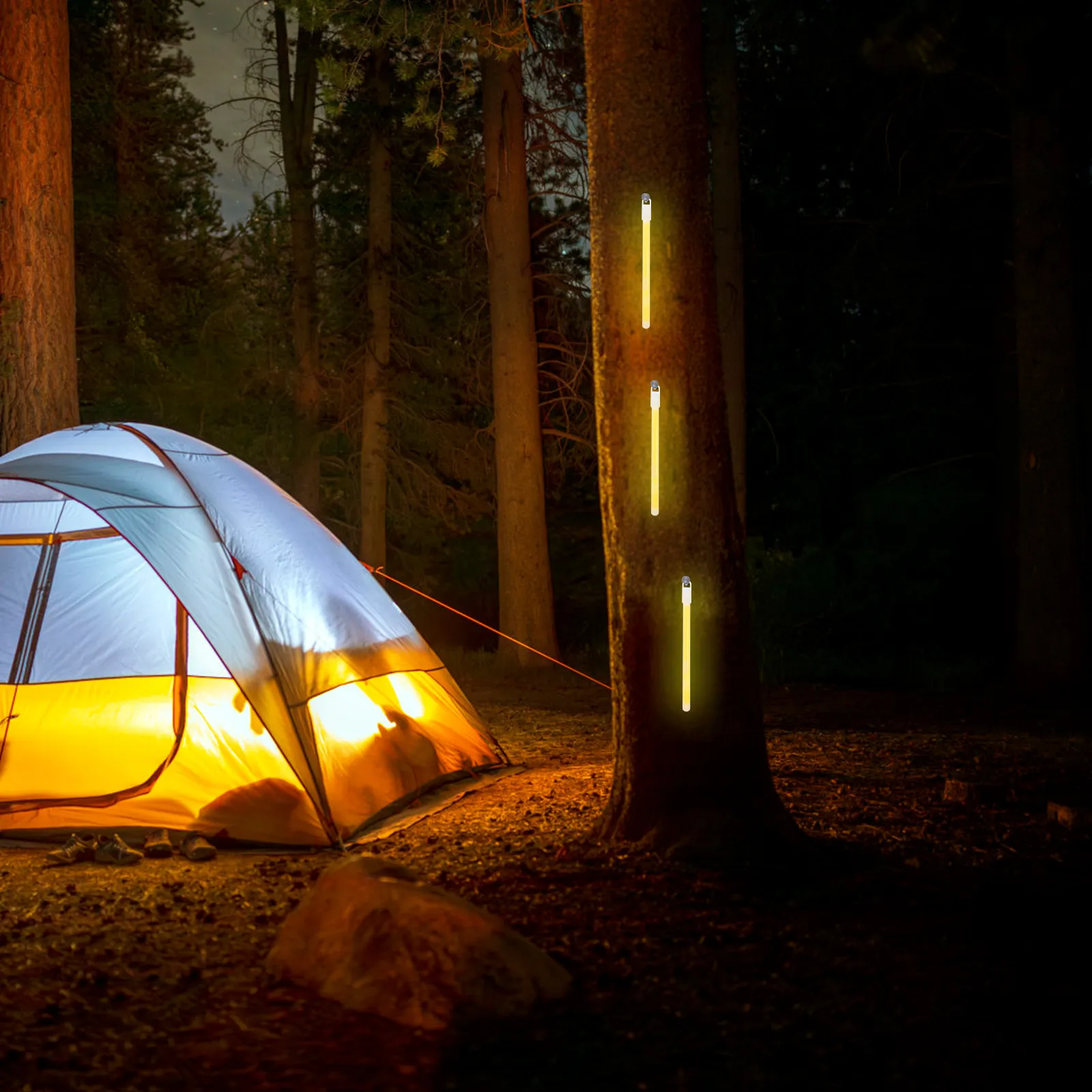 

Набор из 5 светящихся палочек с крючком для экстренного освещения, для кемпинга, походов, вечеринок, оптовые светящиеся палочки, сувениры для вечеринок