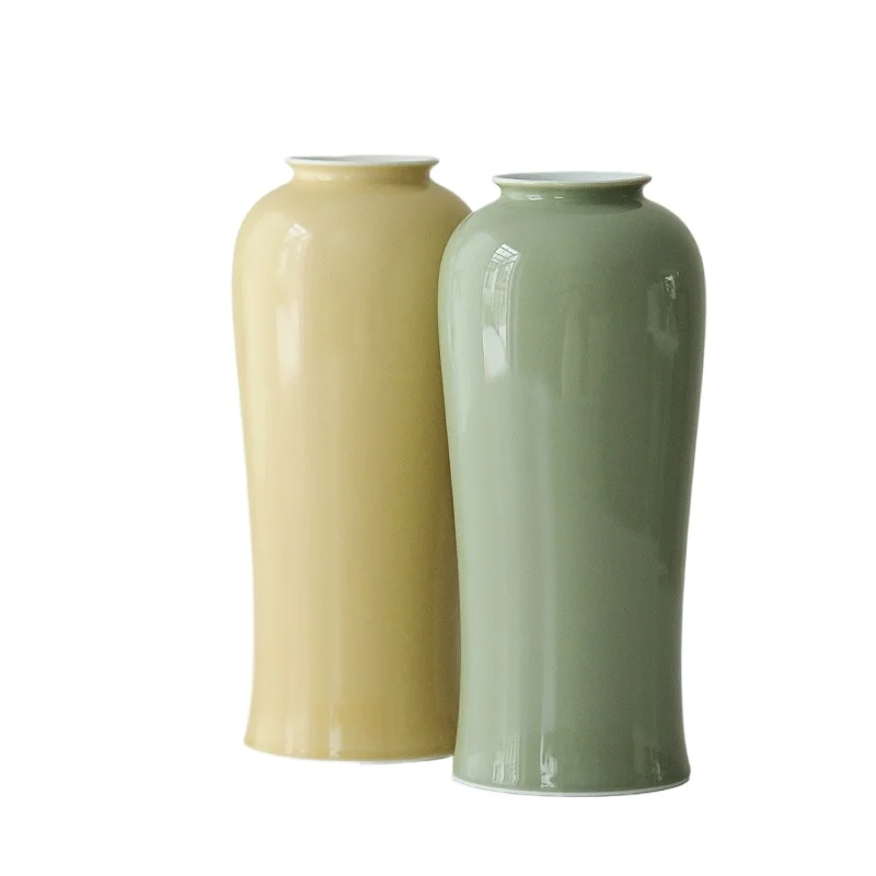 

Chunshan Qiushui, tube vase, handmade vase flower insert, literati flower ware, home flower ware, Jingdezhen ceramics