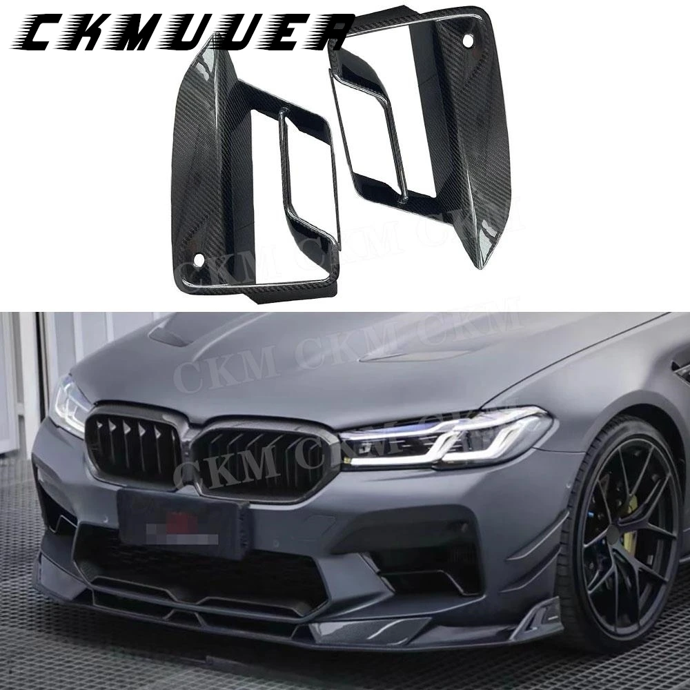 

Carbon Fiber Car Front Bumper Air Vent Trim Splitters Cover Foglight Decoration Bodykits for BMW 5 Series F90 M5 LCI 2022+