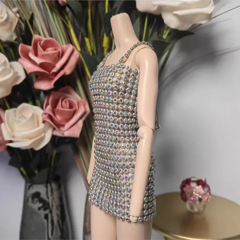1/6 FR Supermodel Doll Exquisite Clothes High-end Rhinestone Short Skirt Fashion Luxury Princess Dress-Up Dresses For 30cm Dolls