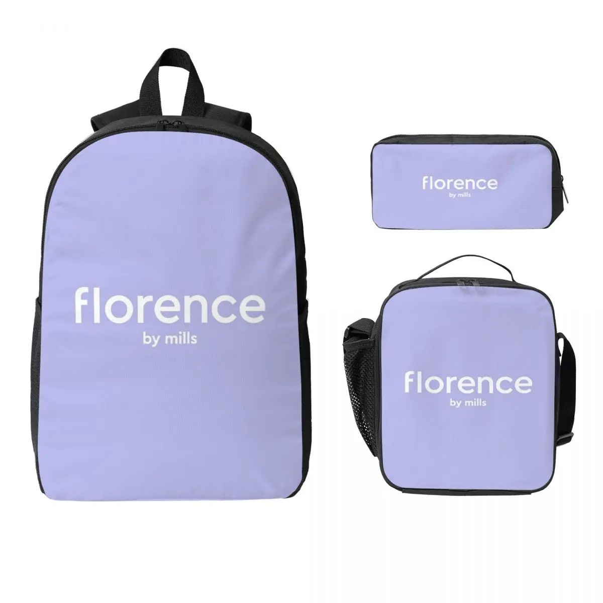 

Florence By Mills Backpack Student Boys Girls BookBag School Bag Computer Shoulder Bags 3ps Insulated Lunch Bag Pencil Case