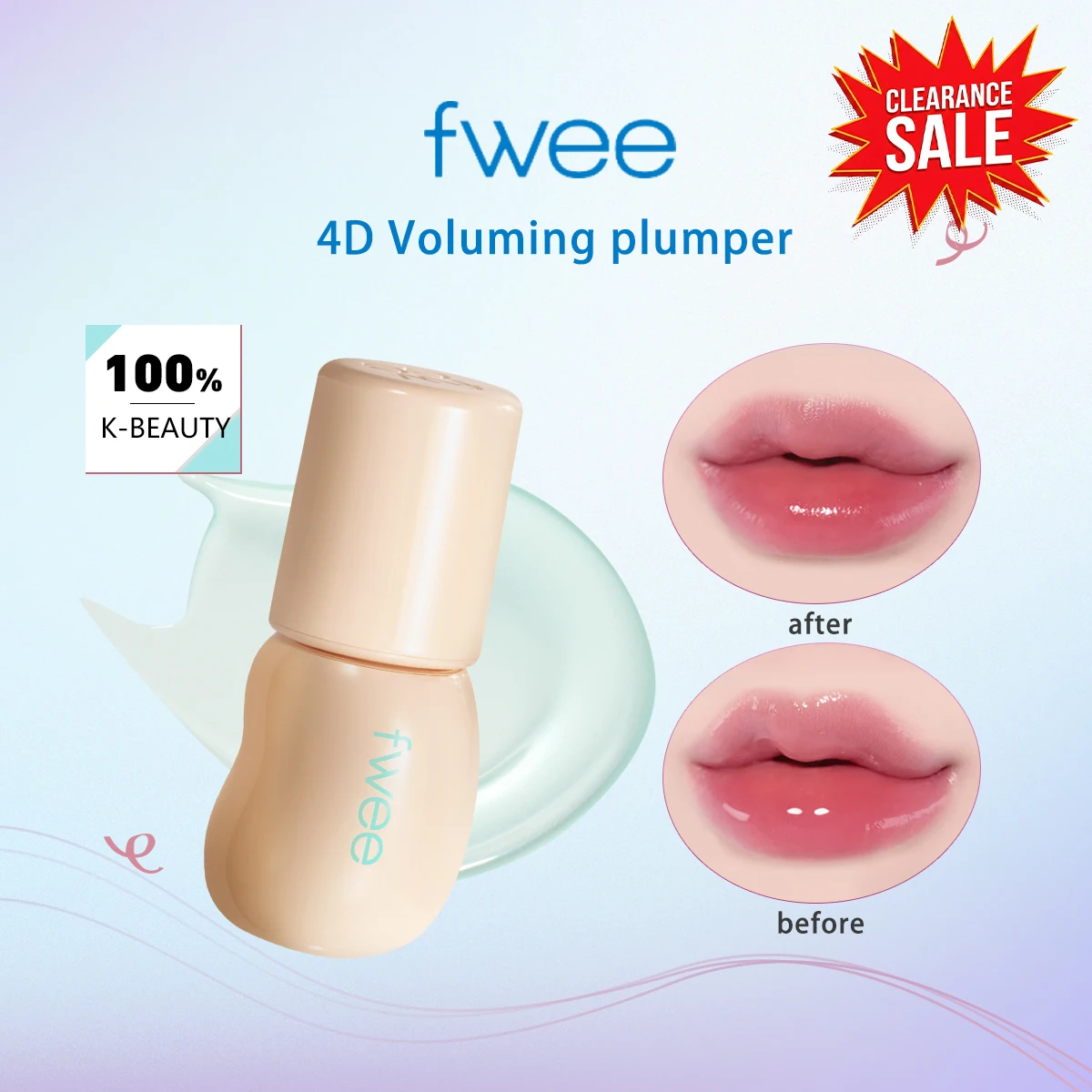

[ClearanceSale] fwee 4D Voluming Plumper,Luxury Makeup,Voluming​ & Clear Glossy Finish,Korean Cosmetic,K-Beauty,Korean Makeup