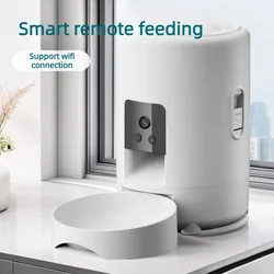 Dispensador automático de comida para perros y gatos con cámara, WiFi