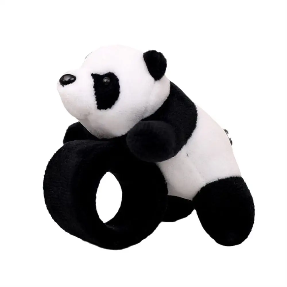 Polsino con panda di peluche Anello a mano in peluche super morbido e confortevole Decorazione da polso Kawaii Clap Circle Toy Giocattoli per bambini