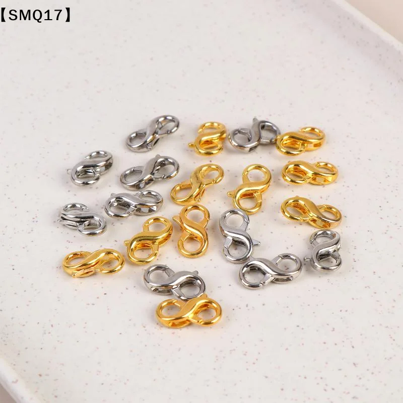 10Pcs Figure Eight Closure Clasps Lobster Clasp For Key Ring Necklace Chain Connector Hook DIY Accessories For Finding【SMQ】