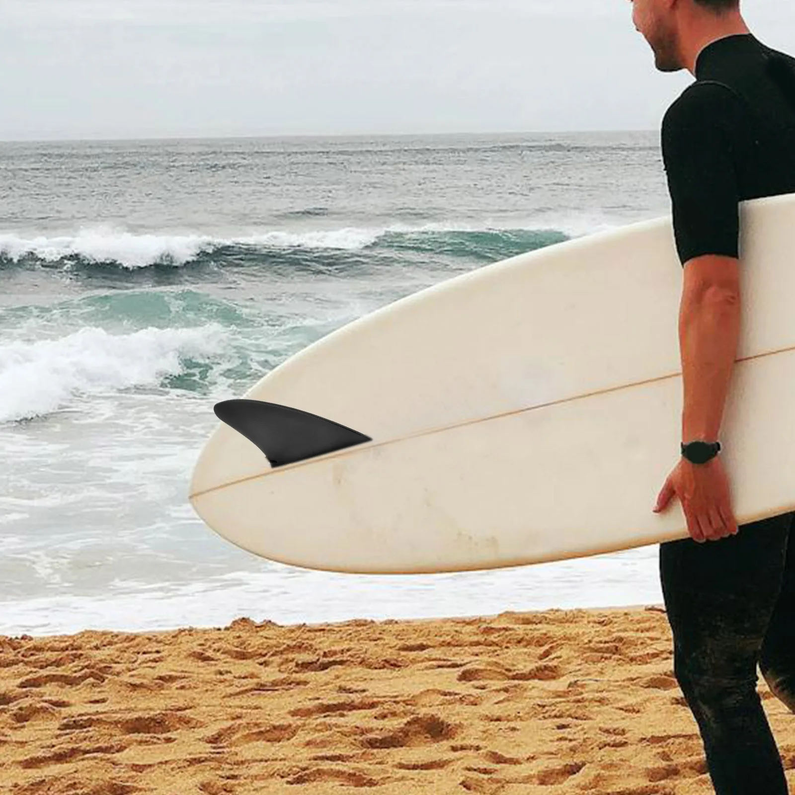 ذيل لوح التزلج، تصميم كبير، تركيب سريع، مثبت مياه قابل للفصل، أداة استبدال زعانف لوح التجديف