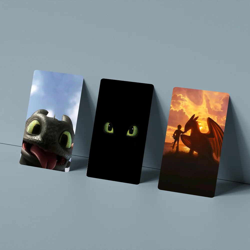 T-Toothless Dragon Light Fury  Stickers Cartoon Credit Card Visa Debit Bank Charge Bus Metro Waterproof Sticker Decal Decoration