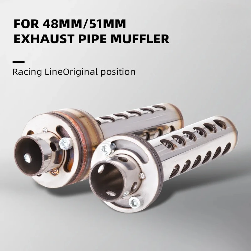 

48/51mm Plug-in Type Adjustable Muffler Motorcycle Universal Exhaust Pipe Refit DB Killer R25 CBR250RR MT15