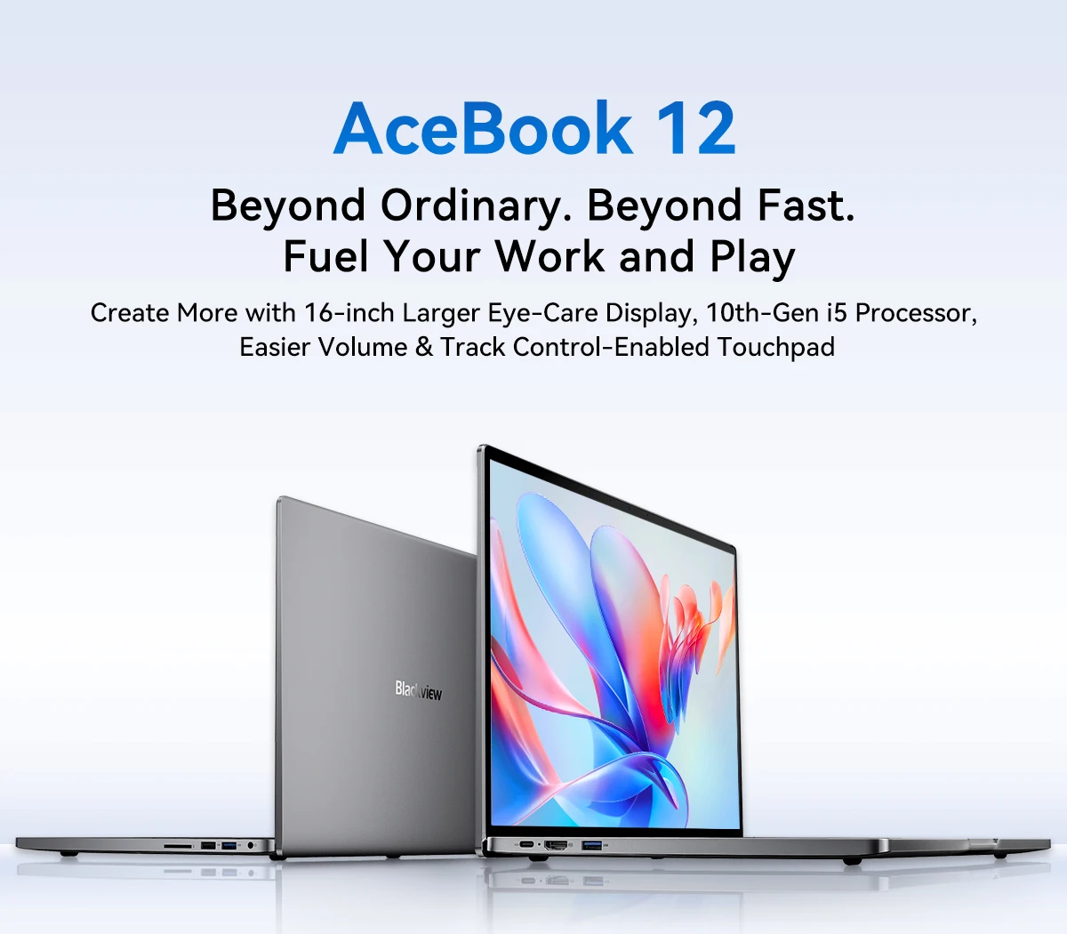 Blackview ACEBOOK 12,CPU:"12a geração Intel ® Lago de amieiro i5-12450H, Intel de 10a geração ® ICE Lake i5-1030NG7", liga de alumínio NG7 de 16 polegadas
