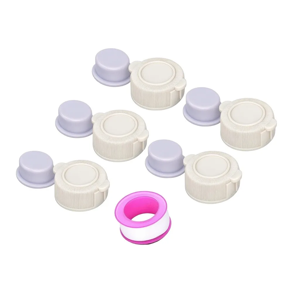5PCS Pool Drain Cover Set with Valve Stoppers Plastic 3.3 x 1.5 cm White Drain Protection for Pool Drainage Systems