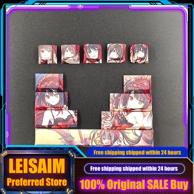 ชุดคีย์แคปตัวละครอนิเมะแบบกำหนดเอง 12 ปุ่ม สำหรับคีย์บอร์ดแบบกลไก Cherry ดีไซน์น่ารักแบบ Cross Axis อุปกรณ์เสริมคีย์บอร์ดเกมมิ่งสำหรับพีซี ของขวัญ