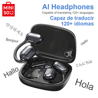 [AI Translator Earphone] MINISO MS162 Bluetooth Translation Earbuds AI Wireless Headphones Office Travel,16mm Driver Unit