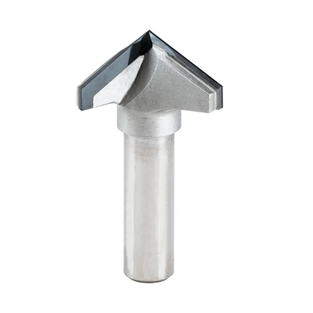Vsharp Diamond V Type Router Bit For Wood 1/2 Shank End Mill Woodworking Cutter PCD Milling Cutter CNC Bit For Wood MDF Plyoood