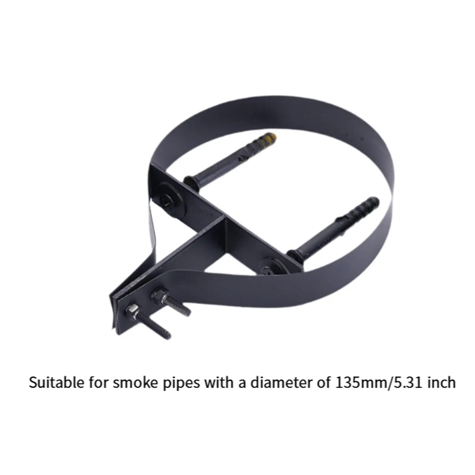 굴뚝 파이프 브래킷, 튼튼한 벽난로 부품, 스토브 파이프 클램프, 5.3 인치, 135mm