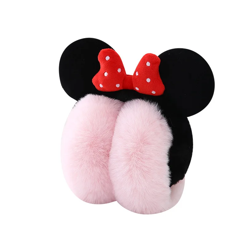 Disney winter Minnie warm plush ear cup bow cute cartoon fashionable warm ears warm ears warm women