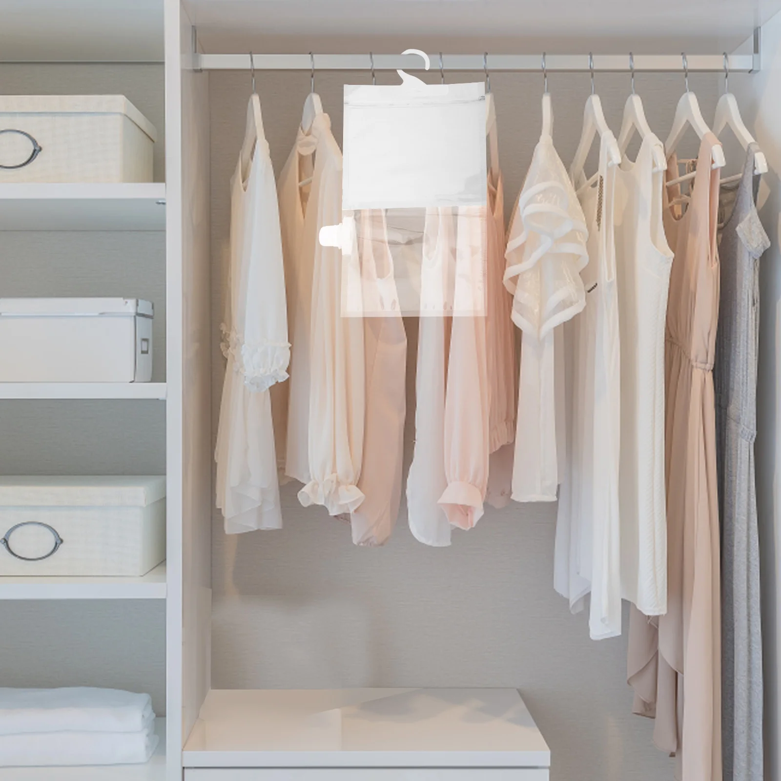 

10 Pcs Hook Dehumidification Bag Closet Moisture Absorber Packing Bags for Dormitory Plastic Hanging