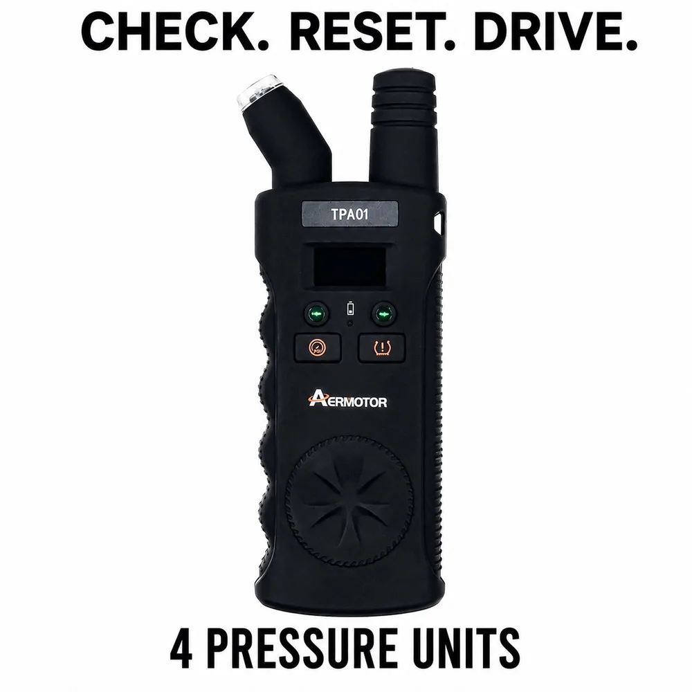 TPMS Sensor Relearn Tool with 150 PSI Digital Tire Gauge PSI BAR kPa kgf/cm² for Compatible Vehicles