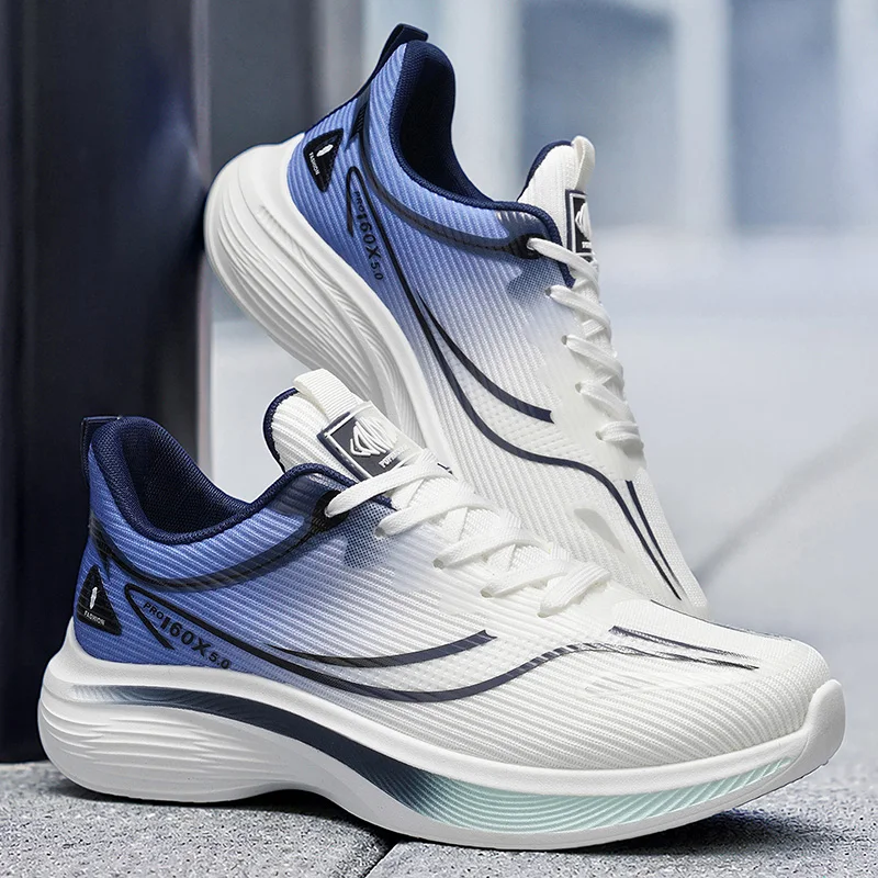 Men's mesh breathable sneakers Four Seasons lightweight soft-sole comfort outdoor racing running shoes speed casual sports shoes
