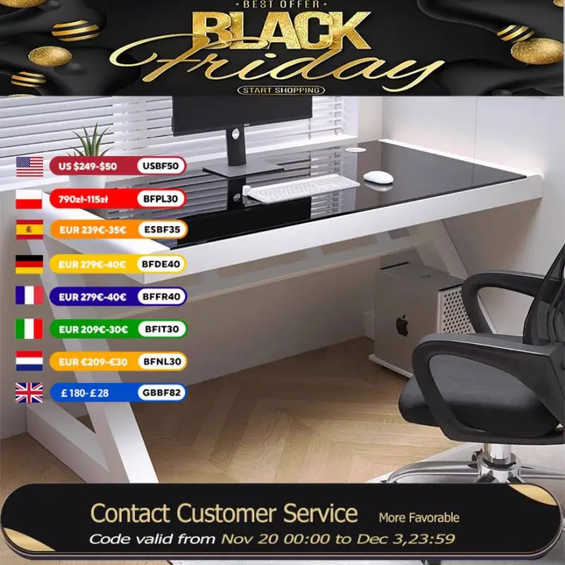 Luxury Student Computer Desks Rectangular Shelf Executive Office Gaming Desk Notebook Bedroom Mesas De Computador Furniture