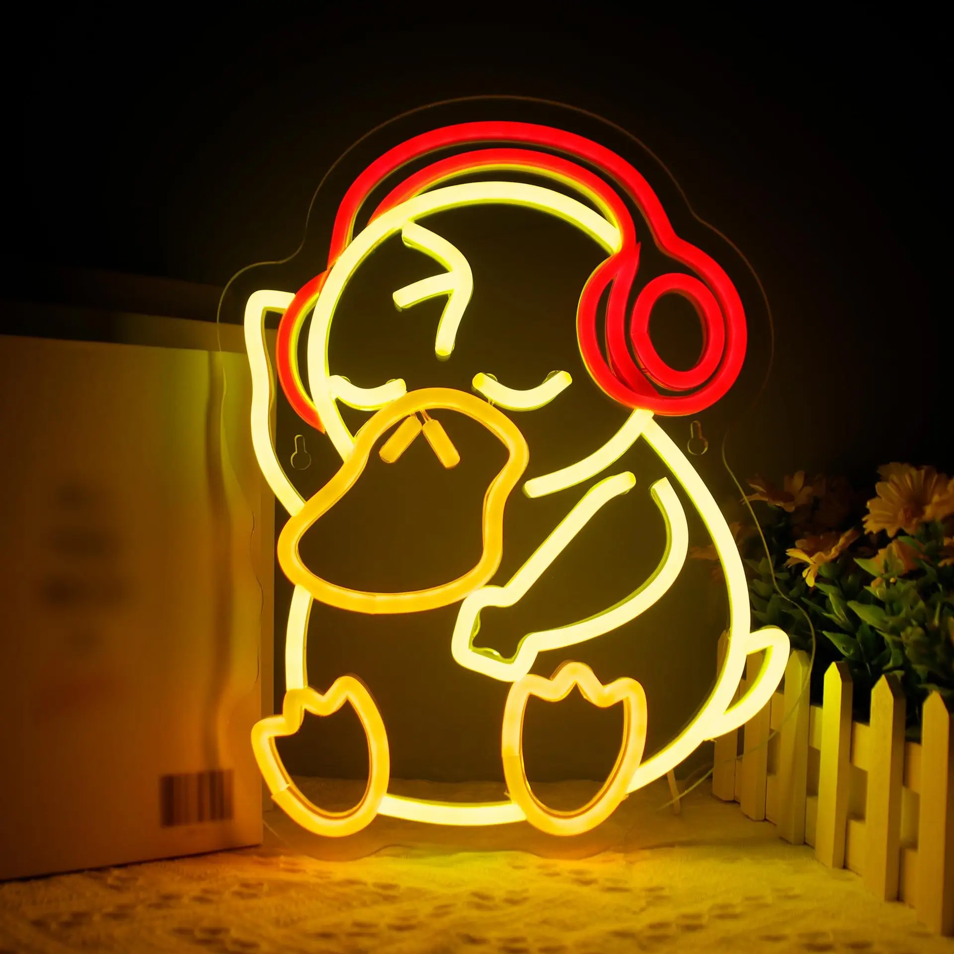 Led Lights Neon Light Duck Anime Neon Sign Birthday Gift Christmas Room Bedroom Decoration Lampara Accessories For Navidad Decor