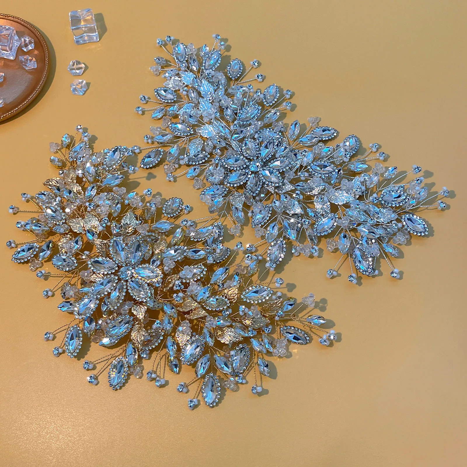 DZ274 Copricapo da sposa in argento per la sposa - Gioielli per capelli Fascia da sposa Tiara Foglia Fascia Corona Tiara Copricapo da sposa in argento