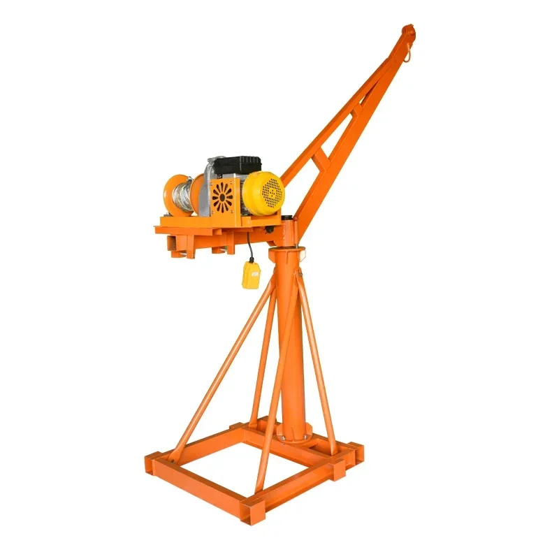 

500Kg construction material lifting door mini davit crane with electric winch