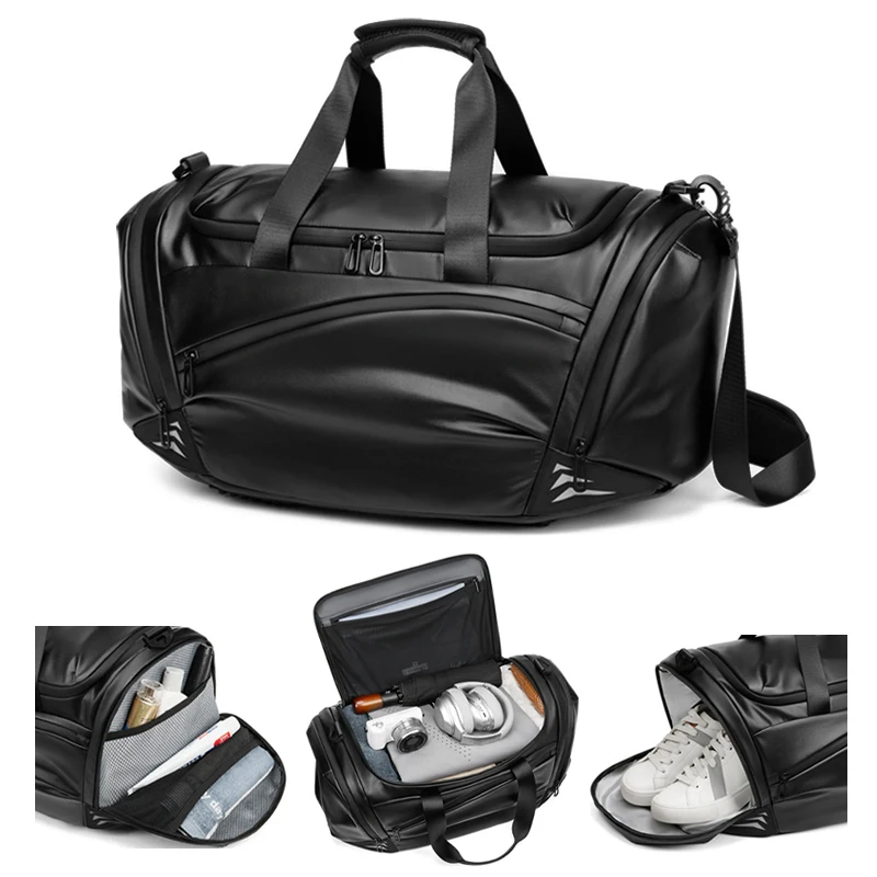 حقيبة سفر رياضية للرجال حقيبة كتف متعددة الوظائف حقيبة فصل جافة ورطبة للنساء حقيبة يد للياقة البدنية للسباحة وحقيبة أحذية