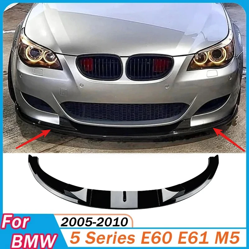 

Car Front Bumper Splitter Spoiler Lip For BMW 5 Series E60 E61 M5 2005 2006 2007 2008 2009 2010 Diffuser Guard BodyKits Exterior