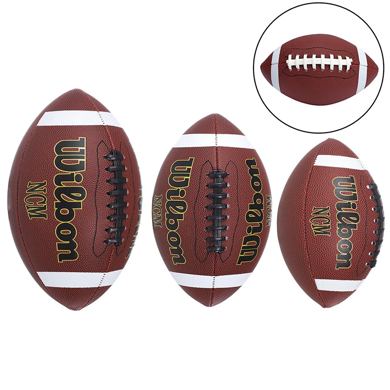 

Standard Rugby Ball American Football Soccer Association Football Size 3 6 9 Sports Football Adult Kid Training Game Supplies
