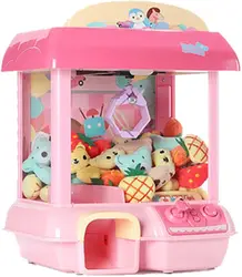 Clip Doll Machine DIY Doll Machine Kids Dolls Claw Game Claw Machine Coin Operated Play Music Doll Children Xmas Birthday Gifts