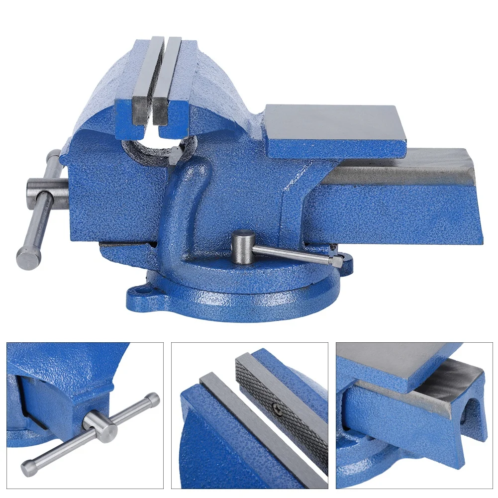 Drilling Machines Accessory Table Vise Anvil Tool Drilling Machines Accessory Forging Jaw Cast Iron 8-Inch Active Area