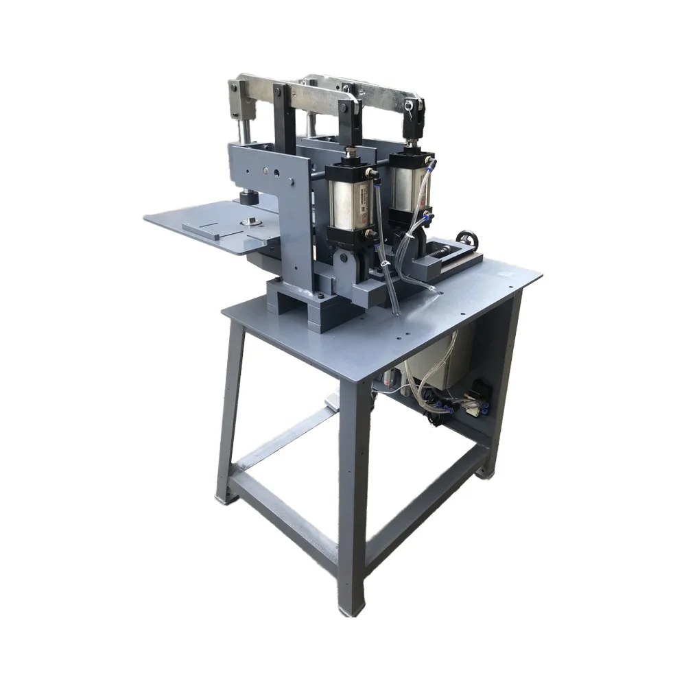 JZ-918C2 Adjustable Distance Pneumatic Double Head Oval Hole Punching Machine for Box File