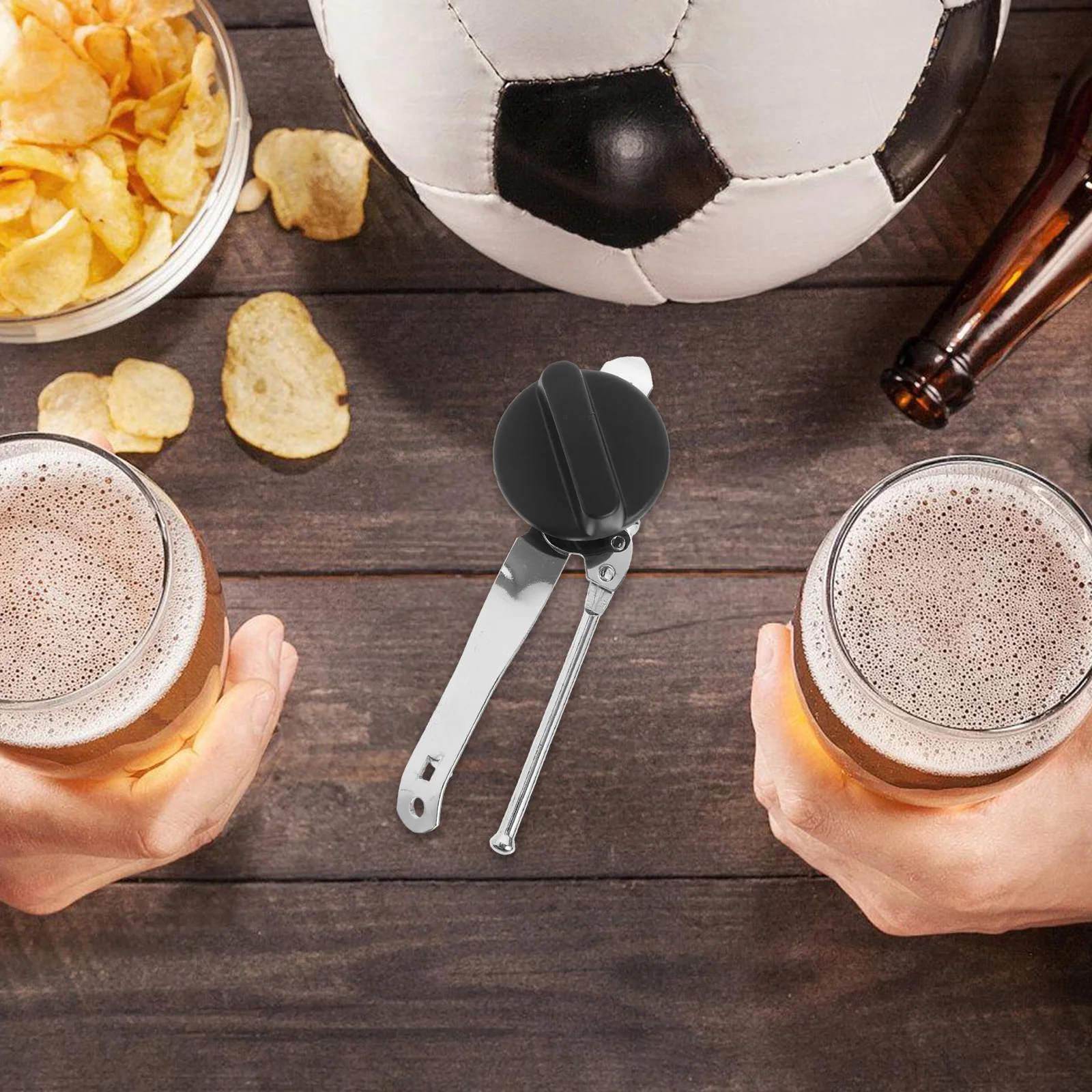 

Multifunctional Stainless Steel Can Opener Ergonomic Handle Easy to Use Quick Open Various Cans Soup Vegetables Pet Food