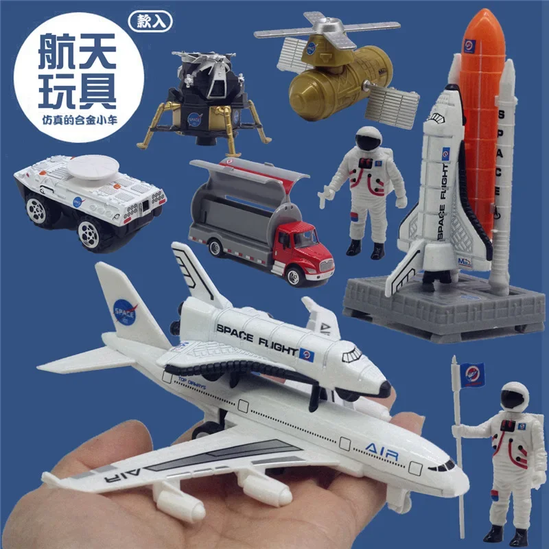 1:72 Alloy Aerospace Sample Set Combination Carrier Launch Rocket Model Toy Pull back  Alloy Space Shuttle Combo Set