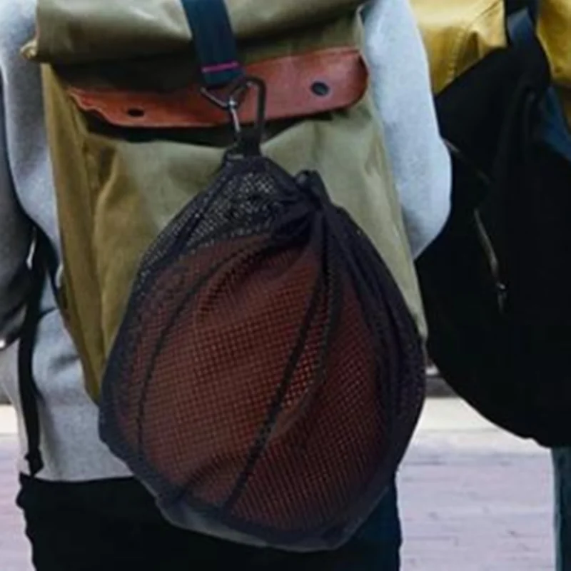 

Эффективные спортивные сумки на открытом воздухе 1/2 шт.; Конструкция на шнурке для легкого доступа; Специально сетчатые сумки для хранения мячей