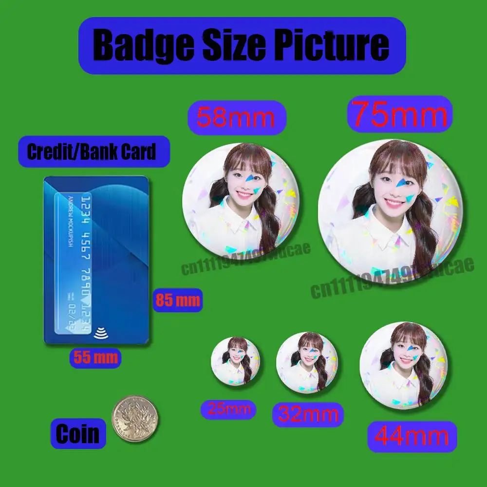 For Singer Actress C-Chuu Emblem Case Custom Pin Insignia Badge Ornament Brooch Button Laser Film