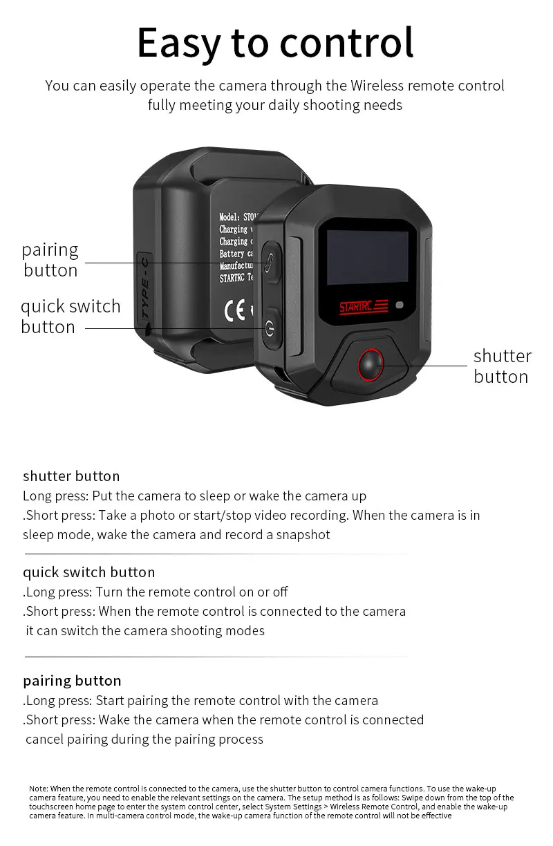 Action 5 Pro GPS Bluetooth-Fernbedienung für DJI Action 6 4 Sportkamera-Zubehör 25M Drahtlose Fernbedienung Armbanduhr – Detail 11